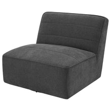 Load image into Gallery viewer, Cobie - Upholstered Armless Swivel Chair - Dark Charcoal