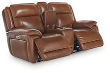 Load image into Gallery viewer, Healy Pier - Chocolate - Power Reclining Loveseat With Console / Adj Headrest