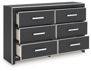 Zuraleus - Black - Six Drawer Dresser