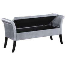 Load image into Gallery viewer, Farrah - Velvet Upholstered Rolled Arm Storage Bench