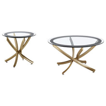 Load image into Gallery viewer, Brooke - Round Glass Top Coffee Table Set
