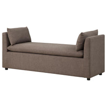 Load image into Gallery viewer, Robin - Upholstered Accent Bench With Armrests - Brown