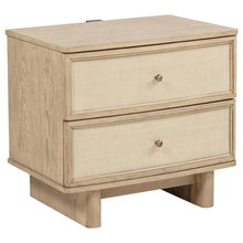 Load image into Gallery viewer, Kailani - 2-Drawer Nightstand Bedside Table - Beige Oak