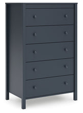 Load image into Gallery viewer, Simmenfort - Navy Blue - Five Drawer Chest
