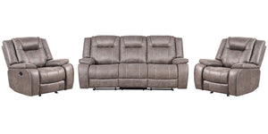 Blake - Manual Glider Reclining Sofa And 2 Recliners - Desert Taupe