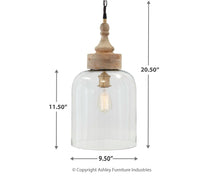 Load image into Gallery viewer, Faiz - Transparent - Glass Pendant Light