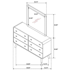 Robyn - 6-Drawer Bedroom Dresser And Mirror