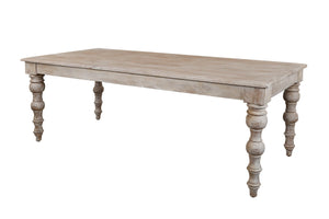 Crossings - Rectangular Dining Table With 4 Upholstered Chairs - Whitewash & Pearl Silver