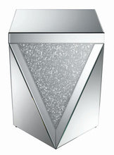 Load image into Gallery viewer, Amore - Square Mirrored Acrylic Crystal Side End Table - Silver