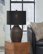 Load image into Gallery viewer, Naareman - Metallic Black - Terracotta Table Lamp