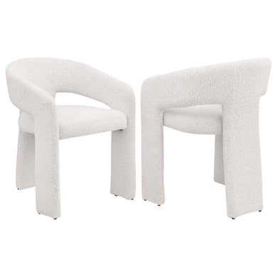 Eudora - Boucle Upholstered Dining Arm Chair