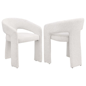 Eudora - Boucle Upholstered Dining Arm Chair