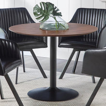 Load image into Gallery viewer, Cora - Round Wood Top Dining Table - Brown Walnut