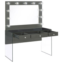 Load image into Gallery viewer, Afshan - 3-Drawer Vanity Set With Lighting - Gray High Gloss
