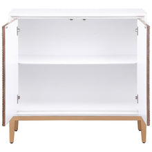 Load image into Gallery viewer, Gretchen - 2 Door Wood Fluted Parquet Cabinet - White And Brown