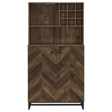 Load image into Gallery viewer, Mendoza - 2 Door Home Bar Cabinet Wine Storage - Rustic Oak