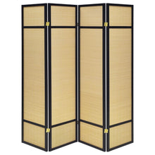 Load image into Gallery viewer, Pearce - 4-Panel Bamboo Room Divider Folding Screen - Natural