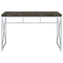 Load image into Gallery viewer, Grimma - Writing Office Desk - Rustic Gray And Chrome
