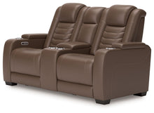 Load image into Gallery viewer, High Impact - Tobacco - Power Reclining Loveseat With Console / Adj Hdrst