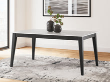 Load image into Gallery viewer, Jettaya - Black / White - Rectangular Dining Room Table
