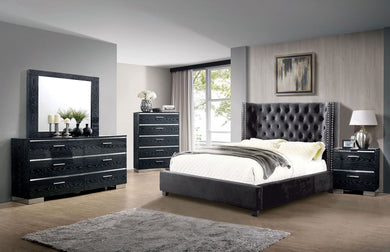 Cayla - Queen Bed - Dark Gray