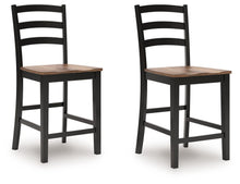 Load image into Gallery viewer, Wildenauer - Brown / Black - Barstool (Set of 2)