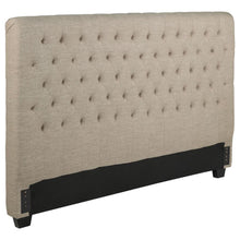 Load image into Gallery viewer, Chloe - Upholstered Eastern King Panel Headboard - Oatmeal