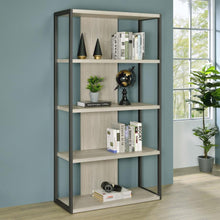 Load image into Gallery viewer, Loomis - 72&quot; 4-Shelf Bookshelf - Whitewashed Gray