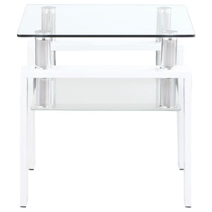 Dyer - 1-Shelf Rectangular Glass Top Table