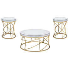 Load image into Gallery viewer, Elise - Round Mirror Top Coffee Table Set