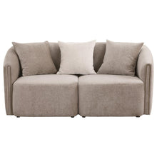 Load image into Gallery viewer, Townsend - Chenille Upholstered Rolled Arm Loveseat - Latte