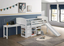 Load image into Gallery viewer, Millie - Twin Workstation Loft Bed With 7&quot; Mattress - White