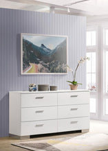 Load image into Gallery viewer, Felicity - 6-Drawer Dresser - White High Gloss
