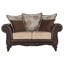 Load image into Gallery viewer, Elmbrook - Upholstered Rolled Arm Sofa Set With Intricate Wood