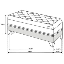 Load image into Gallery viewer, Barzini - Velvet Upholstered Tufted Storage Bench - Black