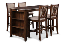 Load image into Gallery viewer, Amy - 60&quot; Counter Table &amp; Chairs With Storage