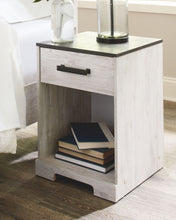 Load image into Gallery viewer, Shawburn - Whitewash / Charcoal Gray - One Drawer Night Stand