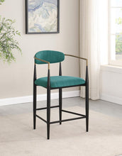 Load image into Gallery viewer, Tina - Metal Counter Height Bar Stool With Upholstered Back And Seat (Set of 2)