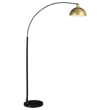 Load image into Gallery viewer, Gloria - Arched Dome Shade Metal Floor Lamp Black - Gold