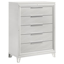 Load image into Gallery viewer, Marmore - 5-Drawer Bedroom Chest Of Drawers - White