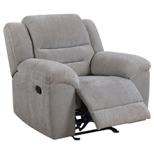 Load image into Gallery viewer, Gilson - Chenille Upholstered Reclining Glider Recliner - Gray