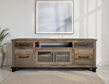 Load image into Gallery viewer, Loft Brown - 76&quot; TV Stand / Console With 2 Drawers / 4 Doors - Two Tone Gray / Brown