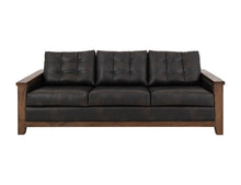 Load image into Gallery viewer, Walnut - Sofa - Licorice Black