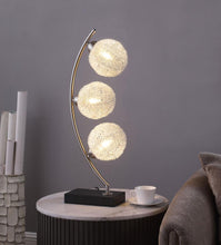 Load image into Gallery viewer, Claudia - Woven Spherical Metal Table Lamp - Black
