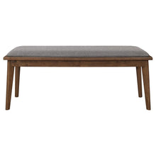 Load image into Gallery viewer, Alfredo - Upholstered Dining Bench - Gray And Natural Walnut