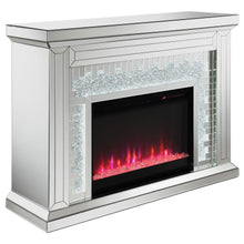 Load image into Gallery viewer, Gilmore - Mirrored Freestanding Electric Fireplace - Silver