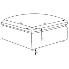 Load image into Gallery viewer, Hobson - Square Upholstered Ottoman