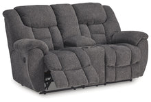 Load image into Gallery viewer, Foreside - Charcoal - Dbl Reclining Loveseat with Console