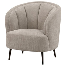 Load image into Gallery viewer, Ellorie - Upholstered Channel Back Curved Chair - Beige