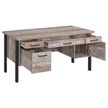 Load image into Gallery viewer, Samson - 4-Drawer Office Computer Desk - Weathered Oak